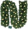 Prelit Christmas 9 Ft Battery Operated Garland with 50 LED Lights - Lighted Xmas Mantel Decor